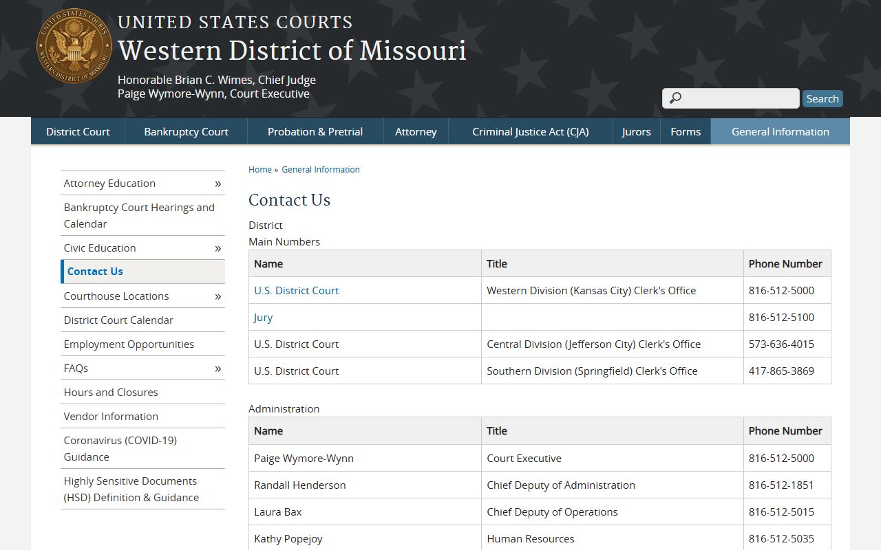Linn County Circuit Clerk federal court contact distinction