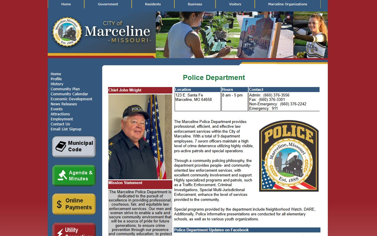Linn County arrest records Marceline Police Department source