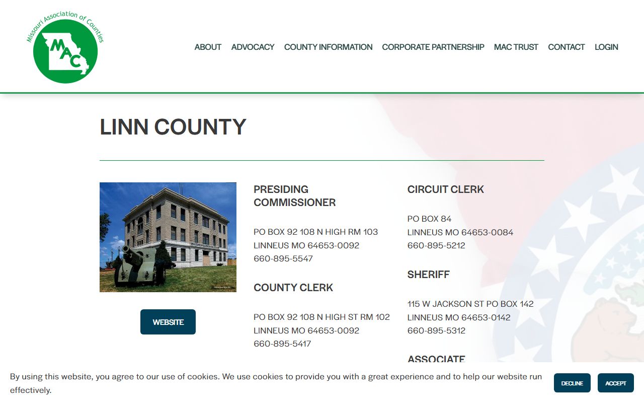 Linn County court records Missouri Association of Counties profile