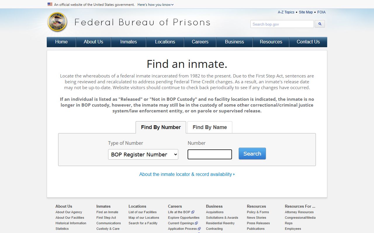 Linn County inmate records Federal Bureau of Prisons locator source