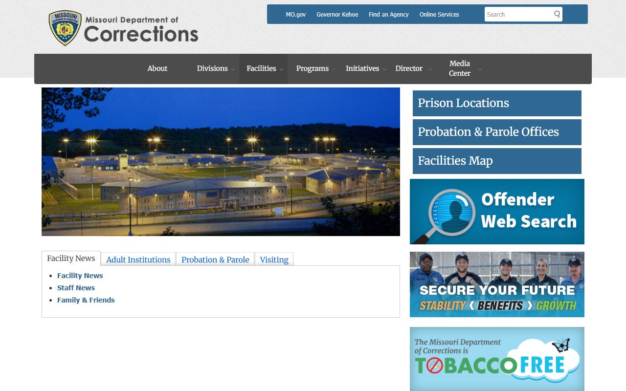 Linn County inmate search Missouri DOC facilities source